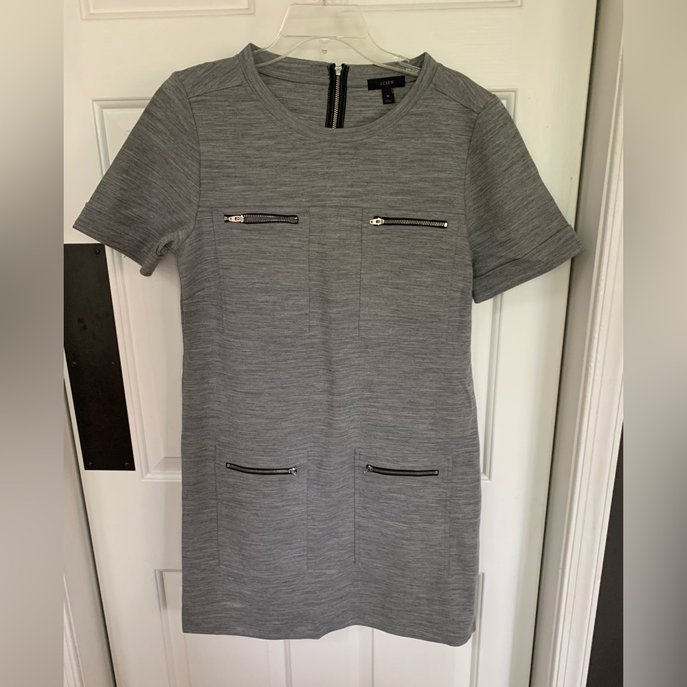 J.Crew light gray knit dress.